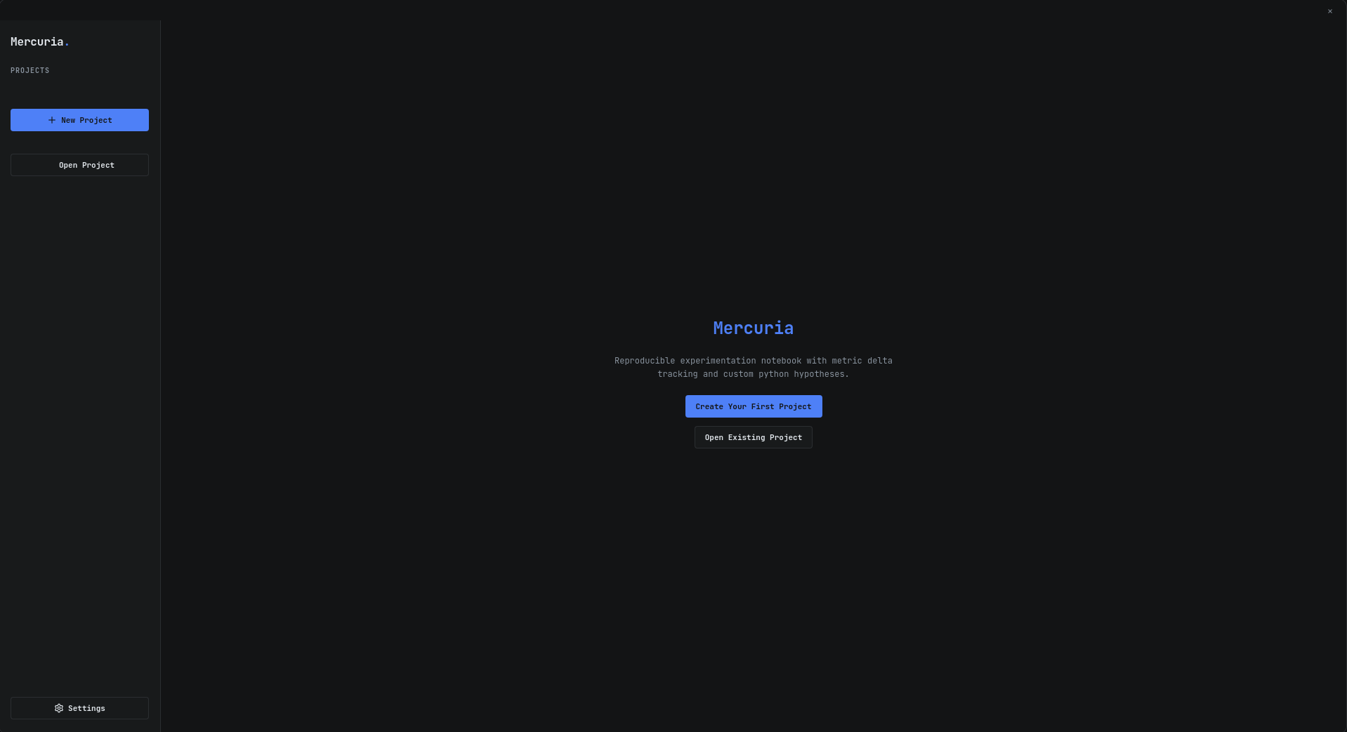 Interface de Mercuria - Notebook d'expérimentation reproductible